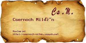 Csernoch Milán névjegykártya
