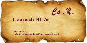 Csernoch Milán névjegykártya